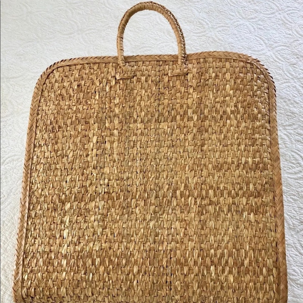 Large Rattan Straw Tote Bag - Picture 3 of 5